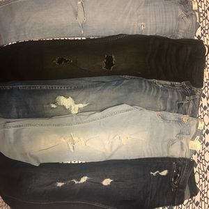 Hollister and American Eagle jeans